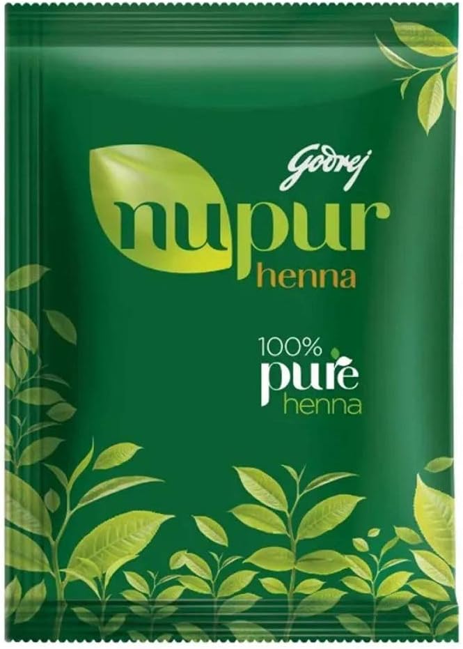 Nupur Godrej Mehendi Henna Powder 9 Herbs Blend, 120-grams(2 Pack)