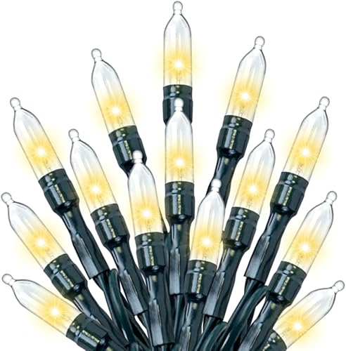 500 luces LED de Navidad para exteriores, tira de luces blancas cálidas de 170 pies para interiores, cable verde de 29 V de bajo voltaje, luces de