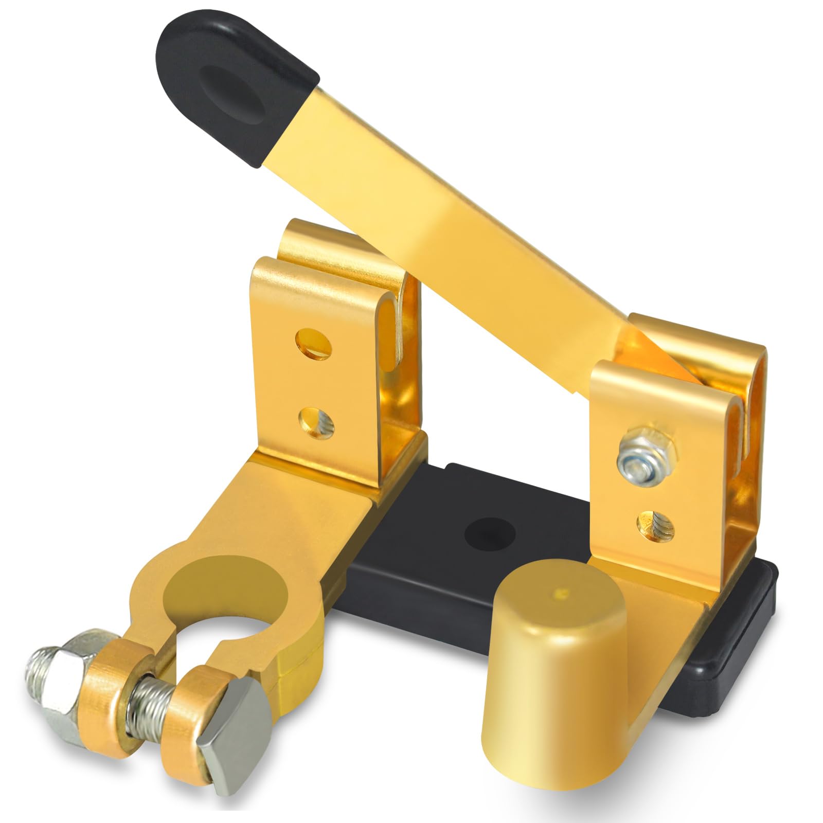 Battery Disconnect Switch, Battery Cut Off Shut Off Kill Switch 12v 24v, Top Post Knife Blade Master Switch for Marine Car Boat RV ATV Vehicles(Negative).