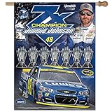 Jimmie Johnson 7-Time Sprint Cup Series Champion Vertical Flag