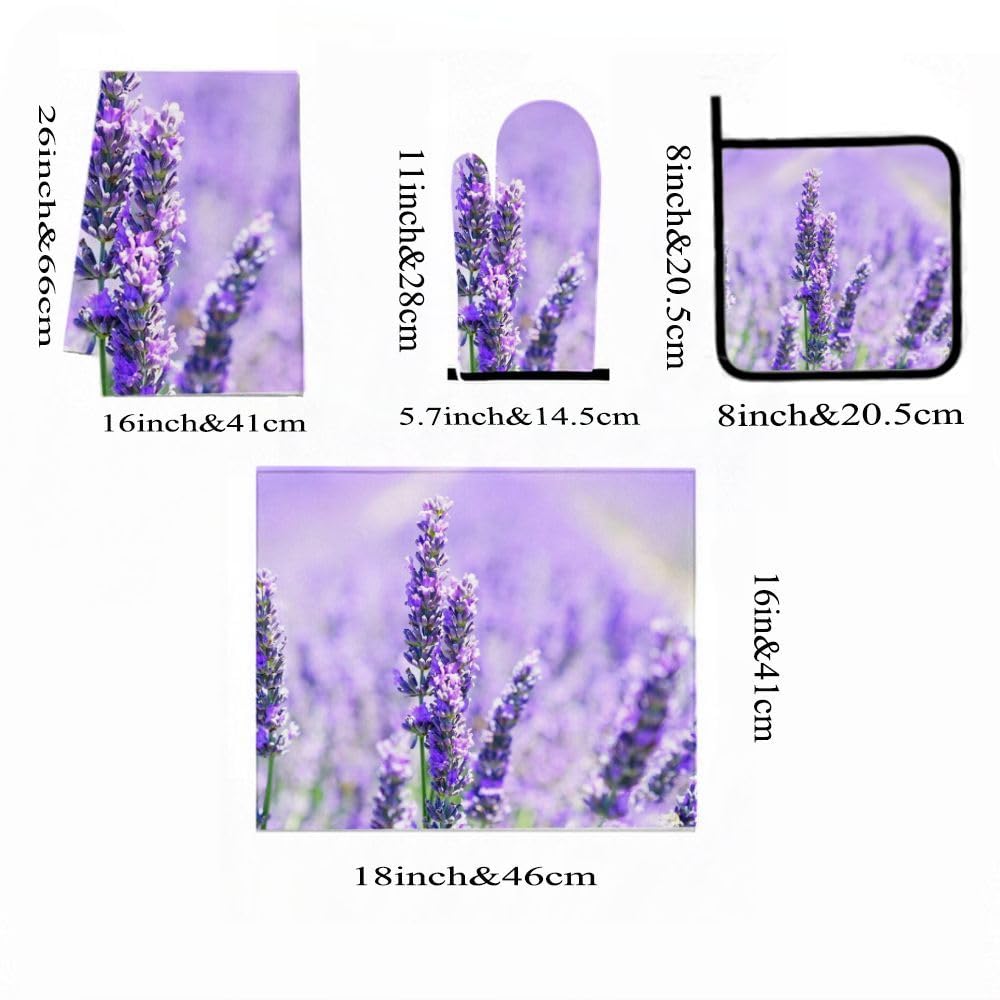 9PCS Bella Lavanda Field2 Cucina Decor e Accessori Set