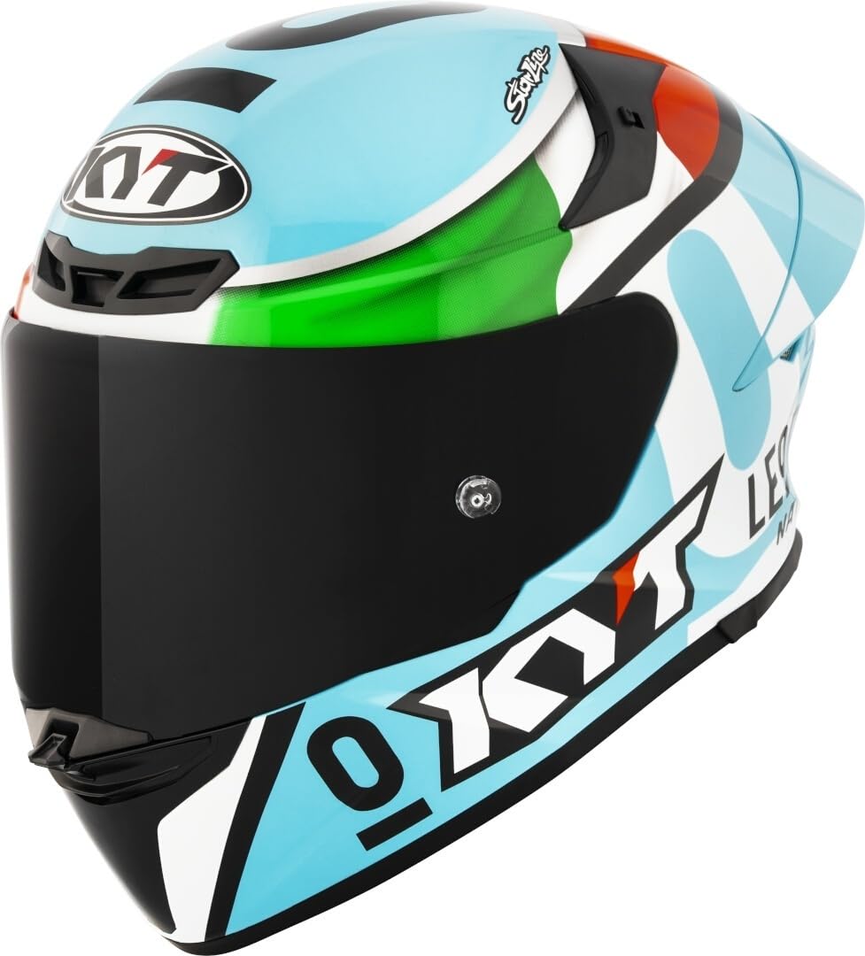 KYT TT-REVO Vollvisier-Helm Leopard Replica Tricolore E06, Größe XL (61)
