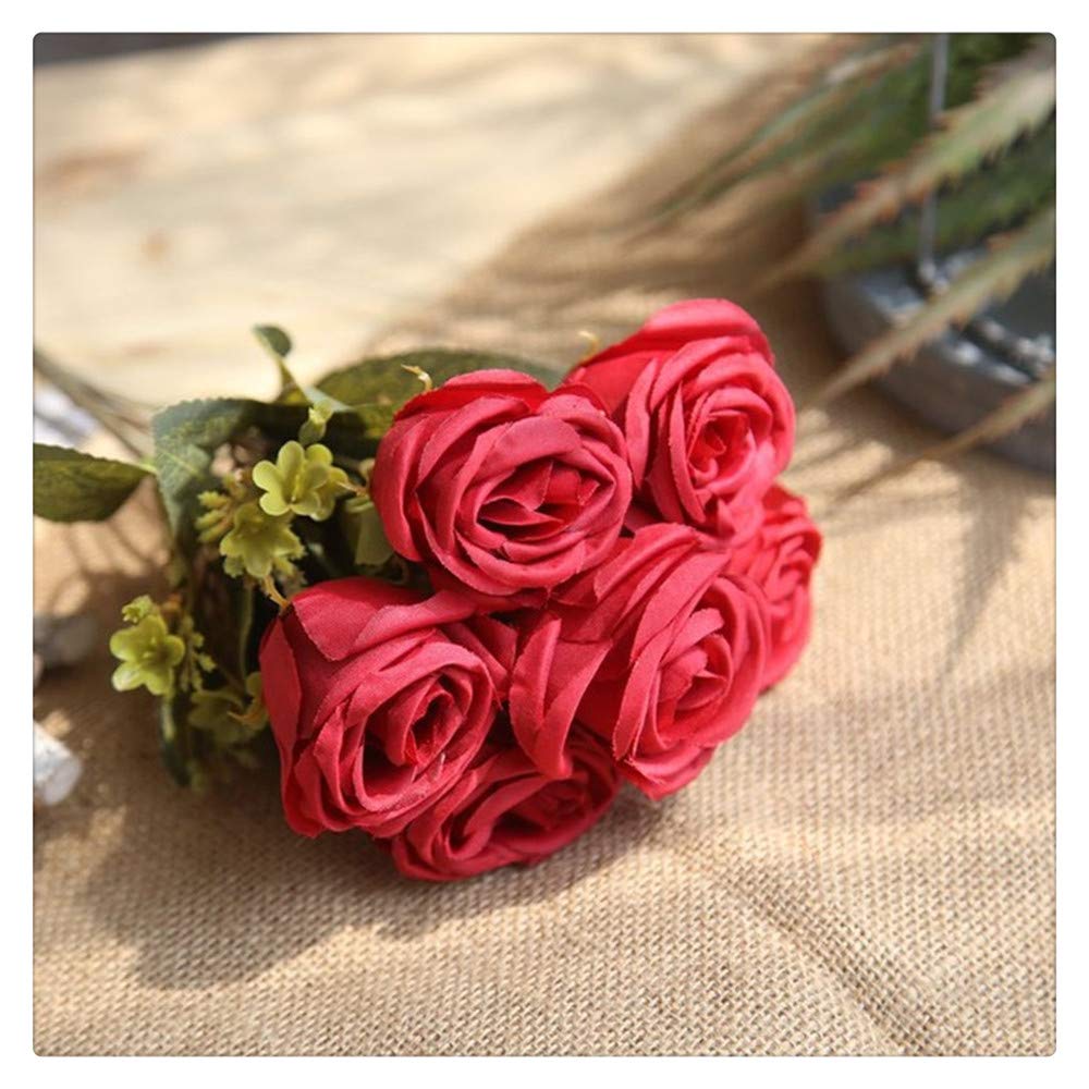 Fiori Artificiali Bouquet di Rose per Decorazioni per La Casa Matrimonio Sposa Portamazzo per Fiori Materiali da Parete per Fiori in Seta Stile Europeo 2