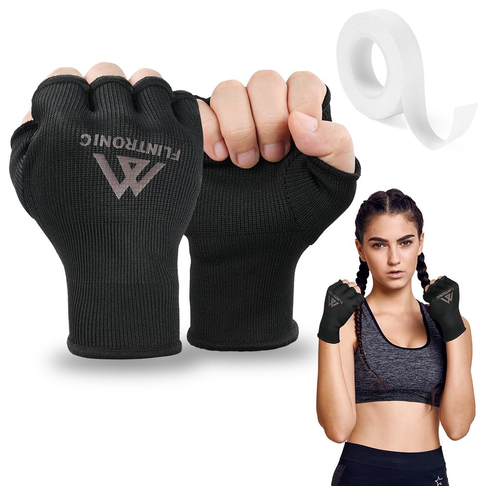 flintronic Fasce da Boxe per Arti Marziali, Guanti Interni, Fasce Elastiche per Pollice, per MMA, Allenamento, Muay Thai, Kickboxing e Sport da Combattimento
