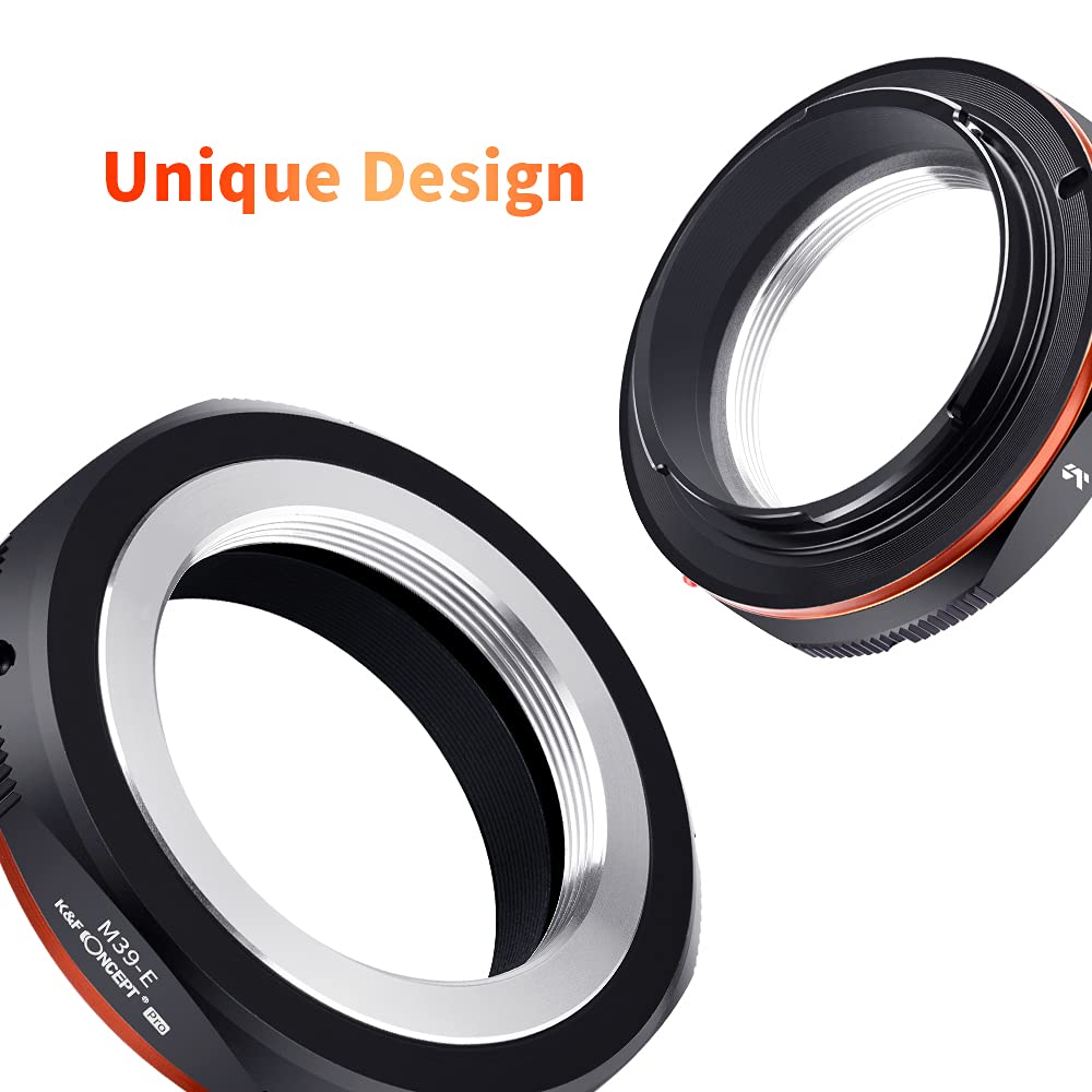 K&F CONCEPT Adapterring, kompatibel mit Objektiven in M39-Halterung auf Sony E Kameras