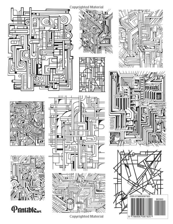 Abstract Expressions: Coloring Book | Abstract Expressionism Adult Coloring Pages for Creative Relaxation | Mid-Century and Modern Art Patterns - Image 2