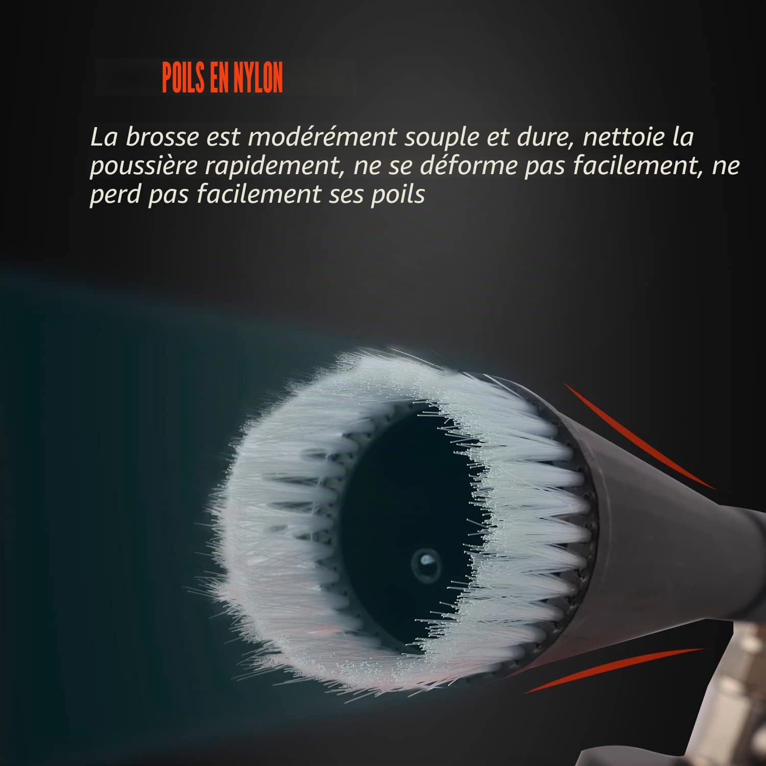 SPTA Pistolet Nettoyage Voiture, Pistolet de Nettoyage à air d'intérieur de Voiture avec pour Intérieur de Voiture Pistolet Pulvérisateur avec Brosse de Buse 2*Brosse de détail et 1*Serviette