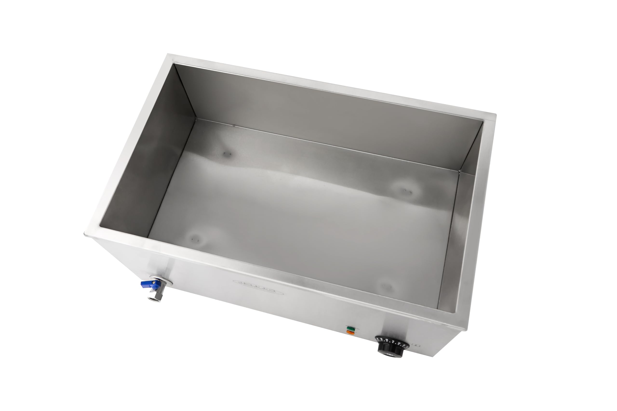 Hakka Bain-Marie Professionnel, Chauffe-Plats Électrique Professionnel avec Robinet de Vidange pour Buffet/Traiteur/Restaurant, Température réglable 30-85 °C(Pas de Pan)