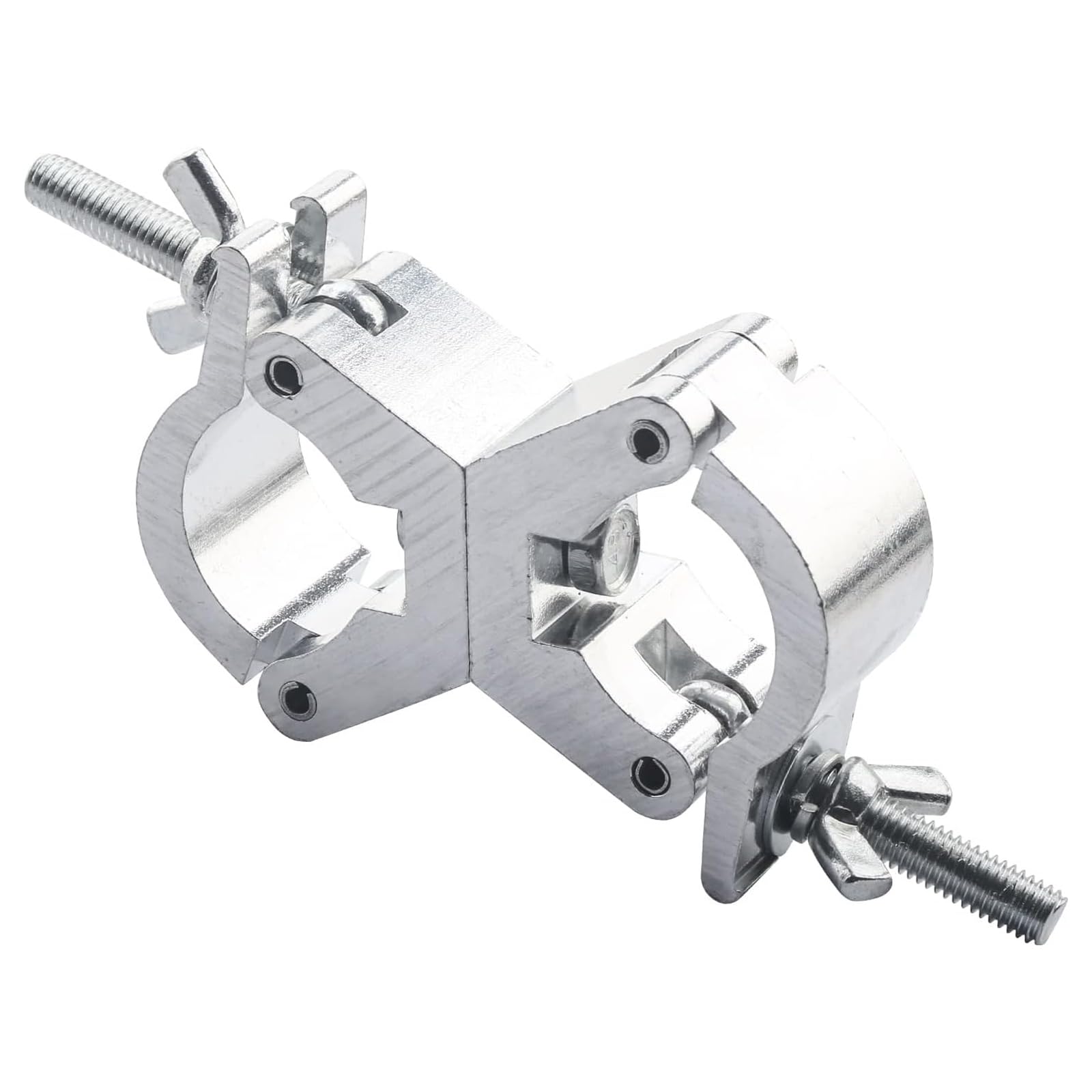 WECAN Aluminium C-Klemme verstellbar 30-35 mm für Moving-Head-Beleuchtung 4er-Pack silberfarben