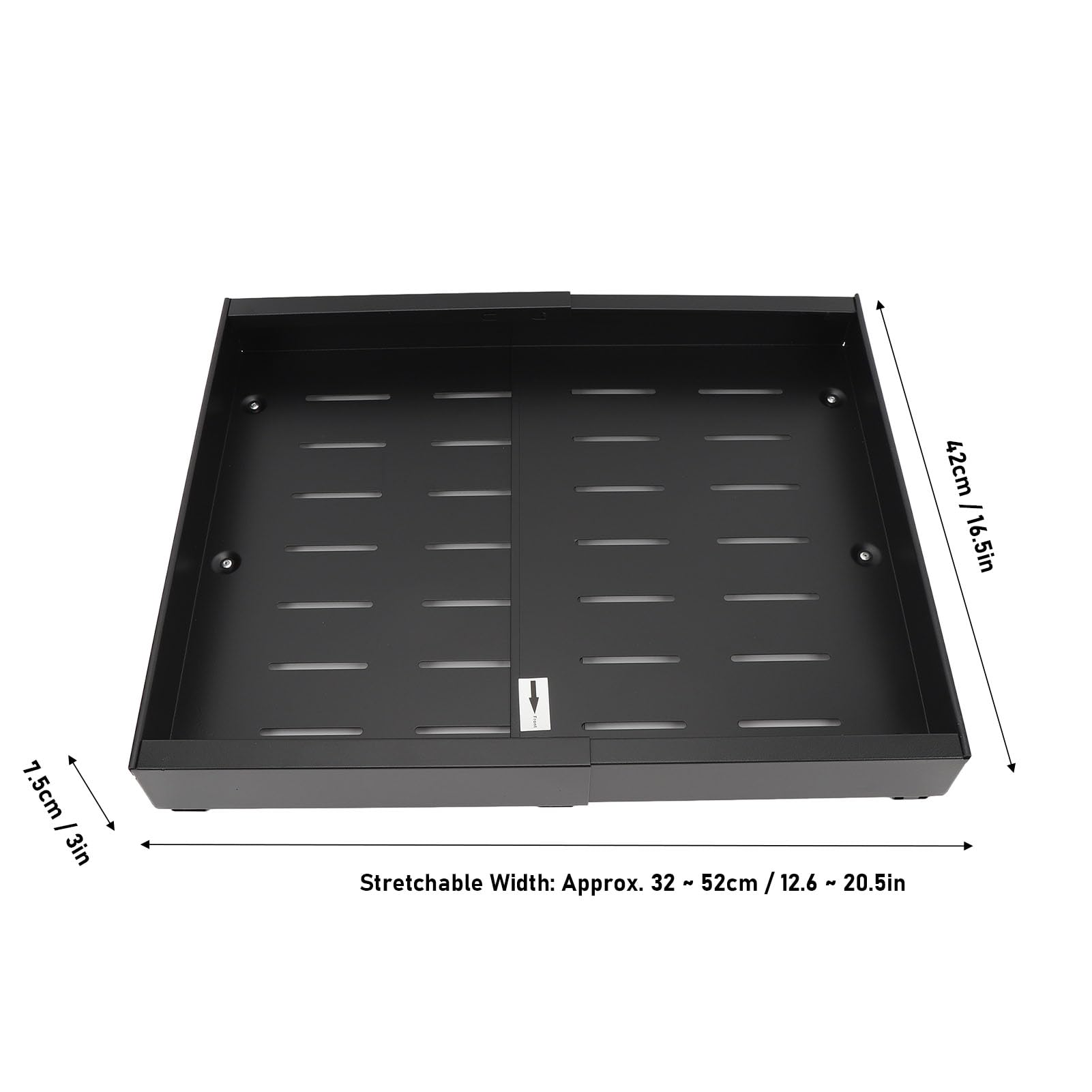 Kleje się Rozszerzalne Organizator Szafki, 1PC 21 głęboko Regulowane Ciężkie Szuflady na Szafki, Szuflady na Szafki do Spiżarni Kuchennej, Bez śruby, Biały, Odpowiedni do