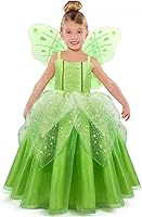 Vista 1 de Princess Tinker Bell Halloween Costume for Girls, Birthday Party Fairy Dress Up, Special Occasion Dress with Wings