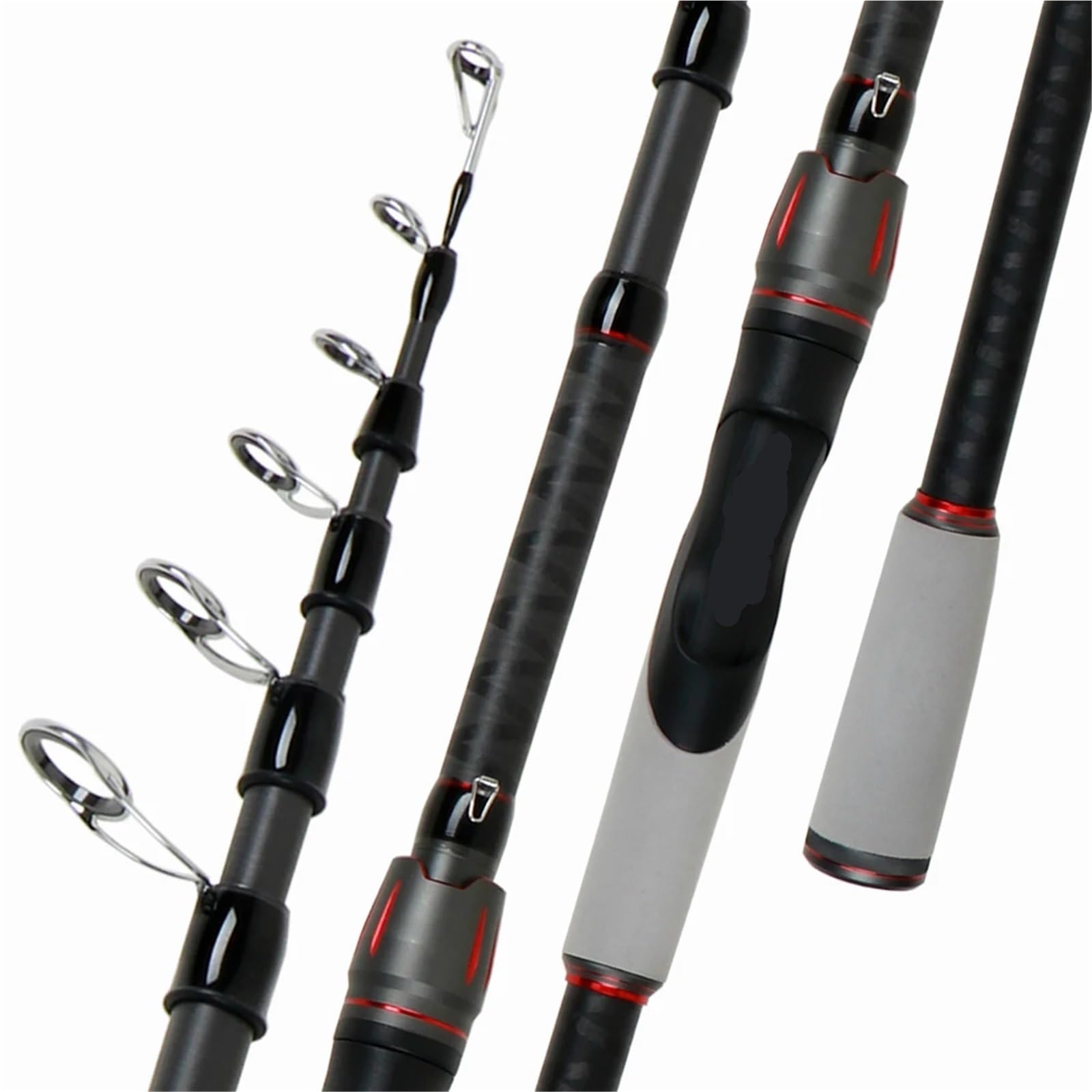 Canne da Pesca telescopiche Spinning in Carbonio 1.8m 2.1m 2.4m 2.7m 3.0m Asta con Esca for spigola luccio Calamari Esca for Pesca in Barca 8-18g Spinning Rods(2.7Meter)