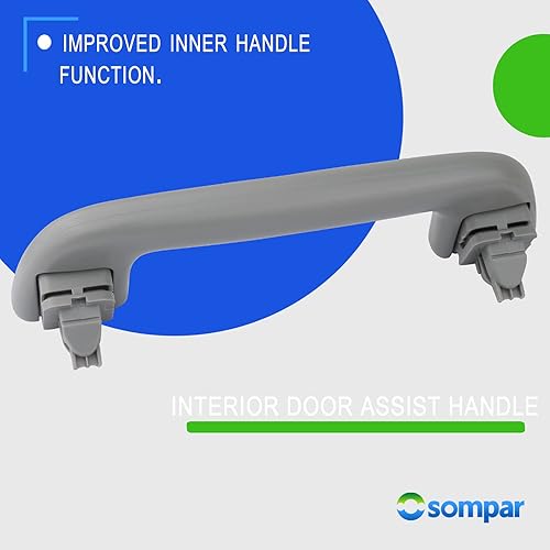 Miniatura 6 de Manija de asistencia para puerta trasera interior con enchufe de clip (gris claro) compatible con Lexus GX470 2003 2004 2005 2006 2007 2008 2009