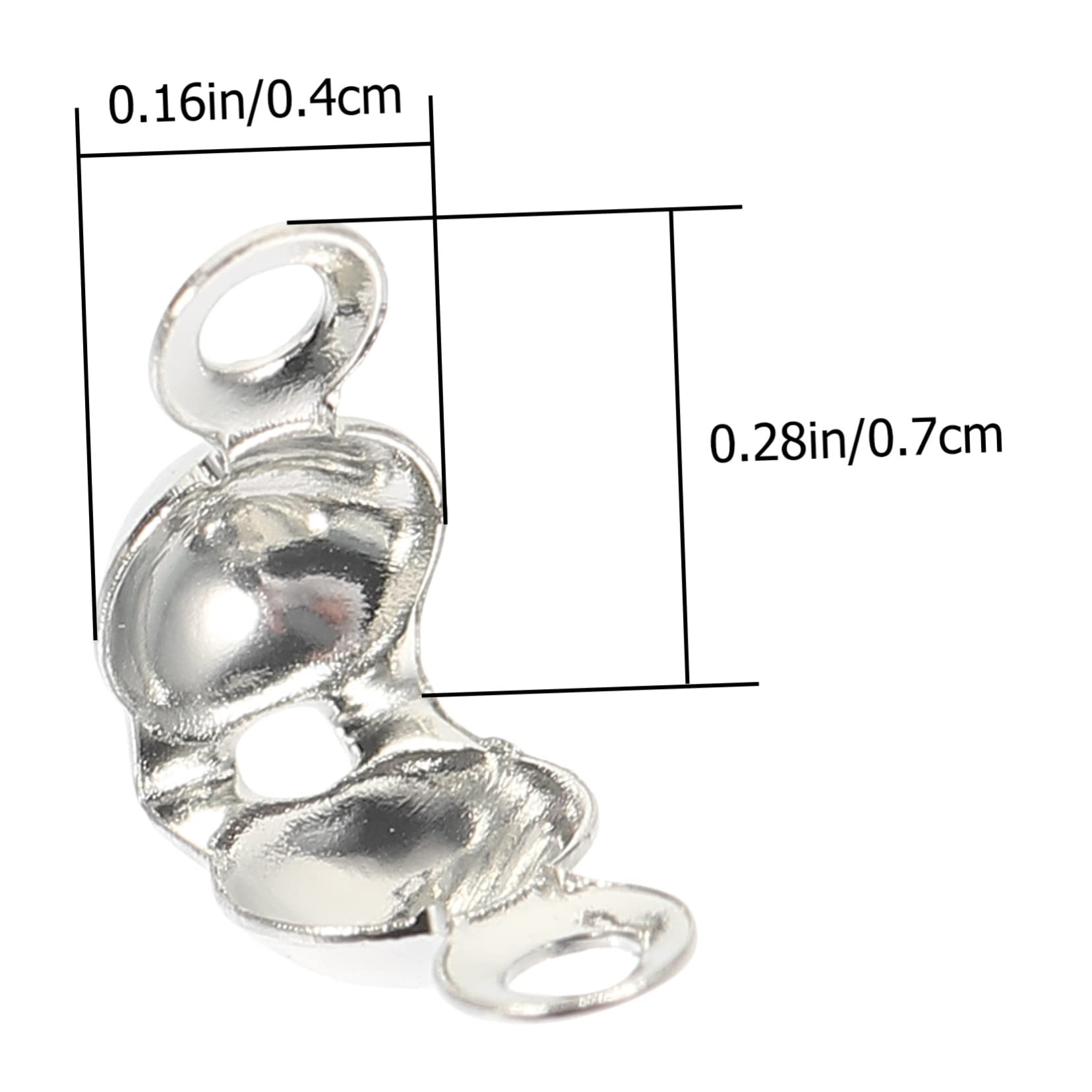 Homoyoyo Jewelry Making Bead Knot Covers 300pcs Metal Jewelry Crimps Beads Bracelet Clasps and Closures