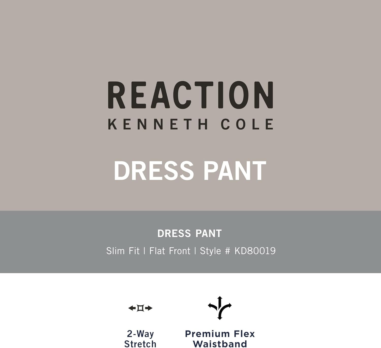 Kenneth Cole Reaction Men's Stretch Mini Plaid Slim Fit Flat Front Dress Pant Pants, Grey, 30 x 32 - Image 5