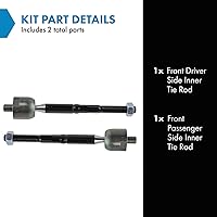 Vista 487 de TRQ Juego de barras de acoplamiento interiores delanteras 2 piezas compatibles con Acura RDX 2013-2018