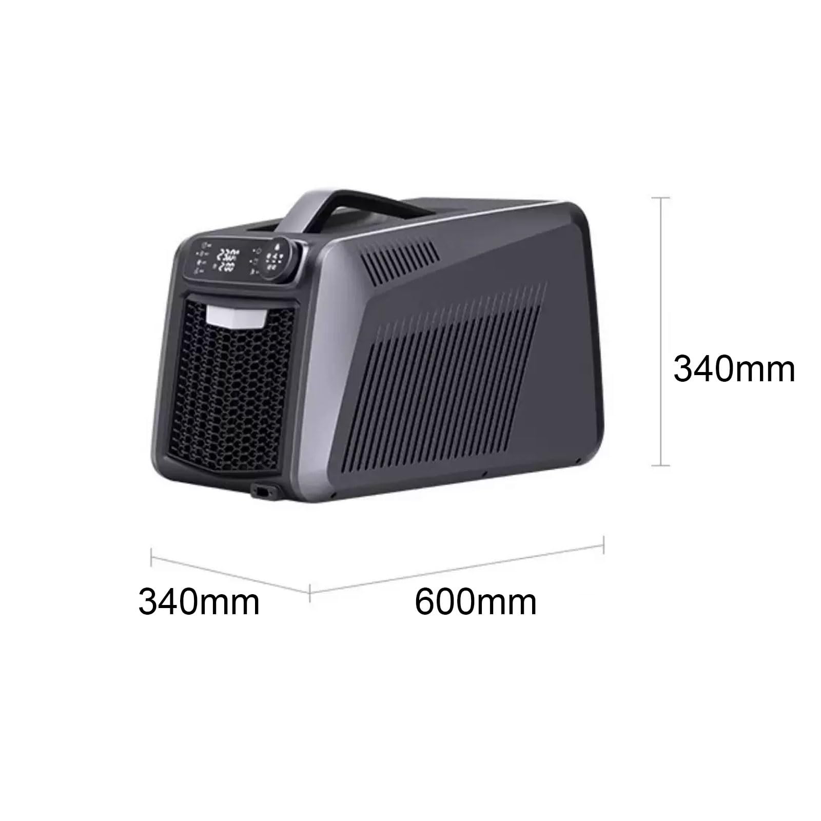 Condizionatore Portatile, 5460/6000 BTU, Raffreddamento 1600/1800 W | Senza Scarico Dell'Acqua Design Silenzioso Climatizzatore Campeggio Per Soggiorno Ufficio Camper(12V/24V/220V/1800W)