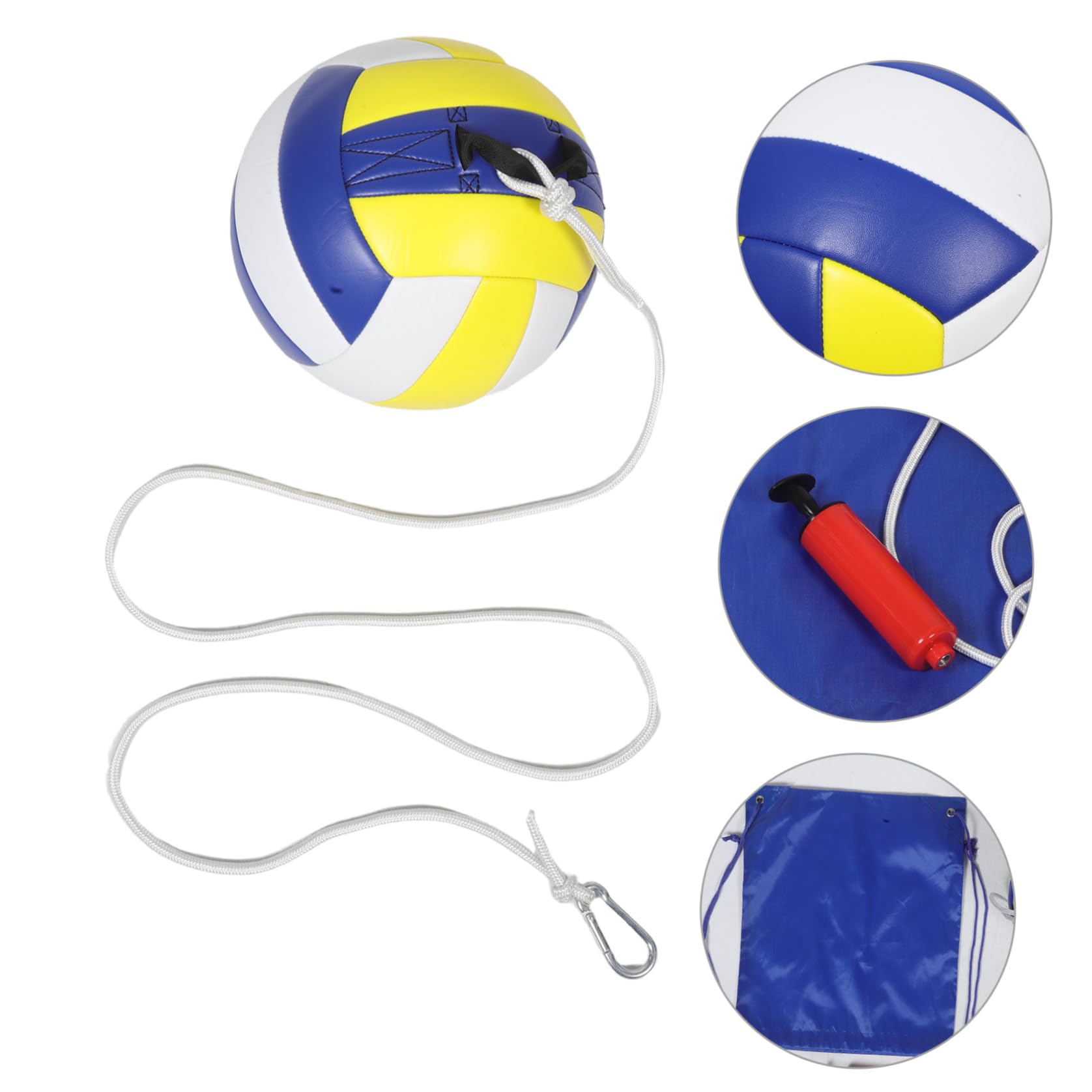 ORFOFE Entrenador de Voleibol con Pelota sobre Cuerda PVC Ajustable