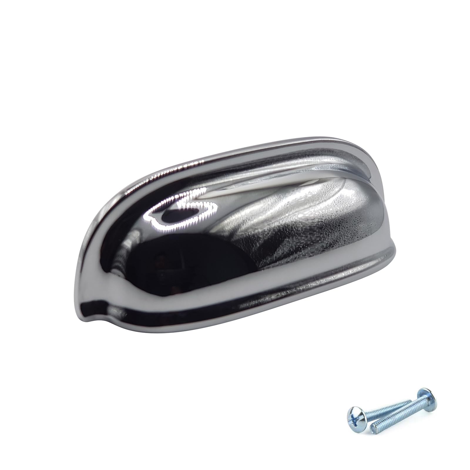 M4tec Polished Chrome Cup Kitchen Cupboard Door Handles, Kitchen Cabinet Door Handles, And Drawers, Bedroom Furniture Pull Handles - Vg5 Series: 64 Mm