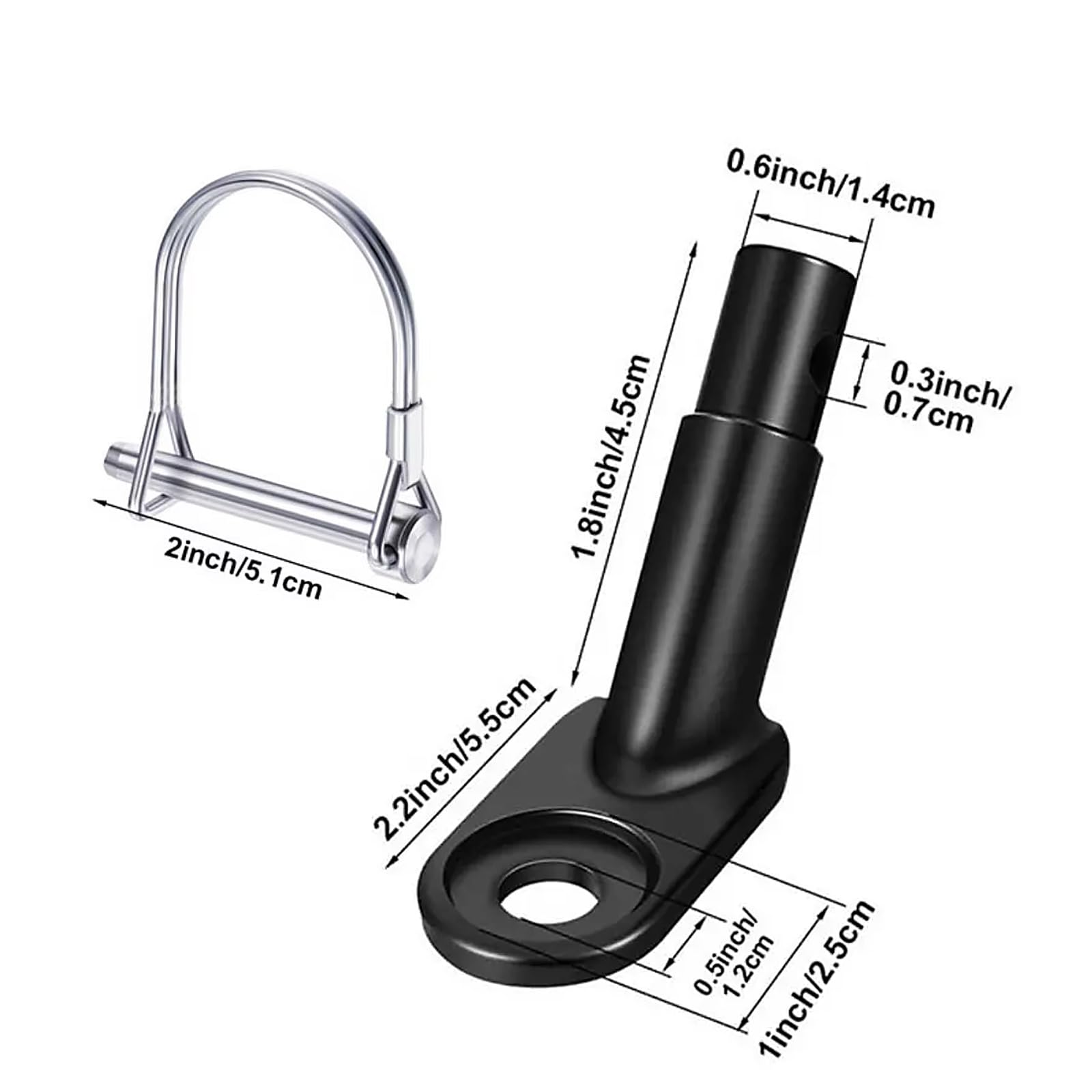 2 Stück Fahrradanhänger Kupplung, Fahrradanhänger Kupplungsset | Fahrrad Anhängerkupplung, Adapter fahrradanhänger, Fahrradanhänger Adapter mit Sicherungsstift