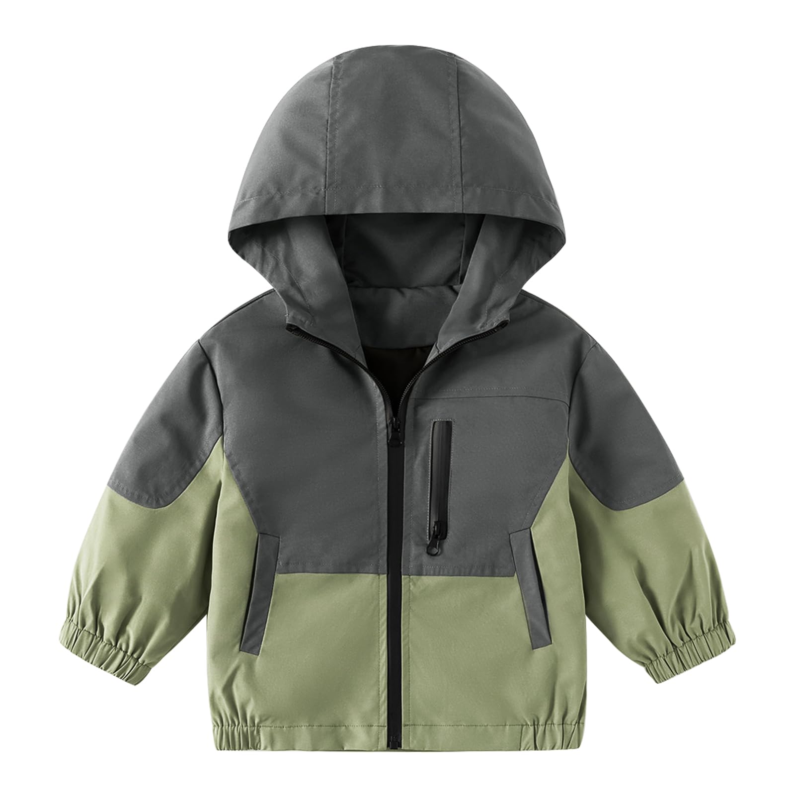 Volunboy Toddler Boys Windbreaker Casual Outerwear Kids Lightweight Zip Hooded Jacket Baby Cute Dust Coat