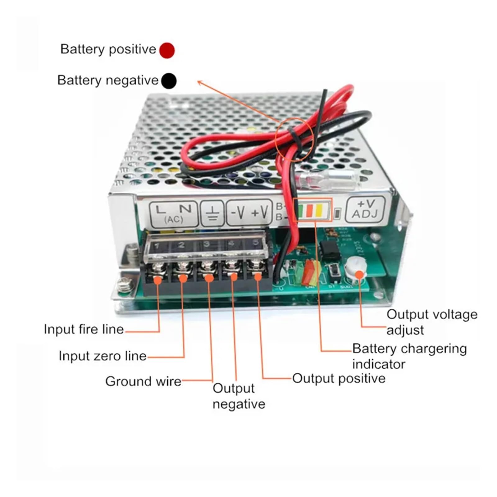 Fuente de alimentación conmutada regulada universal de 120 W Cargador de batería de litio de 24 V Fuente de alimentación de respaldo conmutada de 27,6 V Convertidor de CA a CC para dispositivos electr