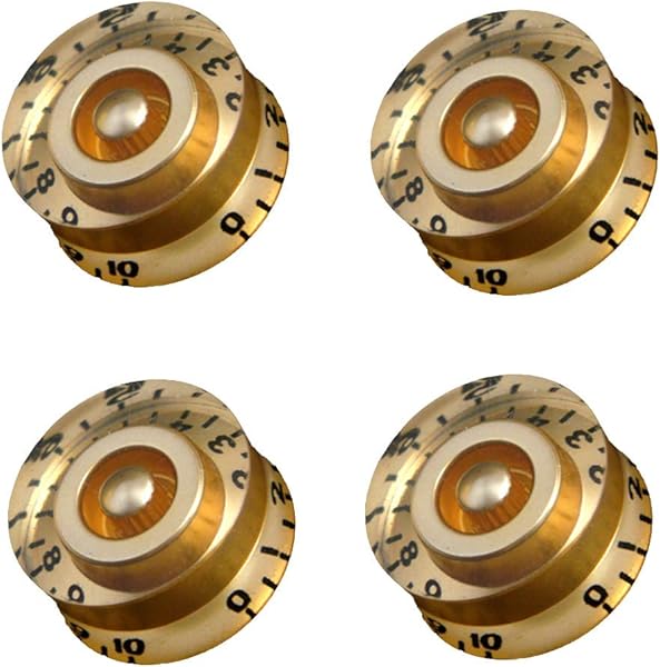 Amazon _ 4 個エレキギターノブキャップギターボリュームトーンボタン楽器部品 _ エレキギターストラップピン _ 楽器・音響機器