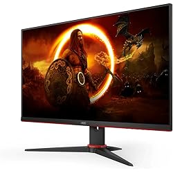 AOC Gaming 24G2SPAE - Monitor FHD de 24 Pulgadas, 165 Hz, MPRT de 1 ms, FreeSync, Compatible con G-Sync, Altavoz (1920 x 1080, VGA, HDMI, DisplayPort), Color Negro y Rojo