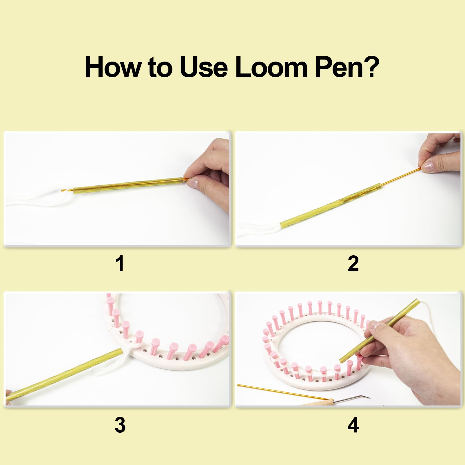 Looming Pen Garen Craft Tool, Breimachine Haak