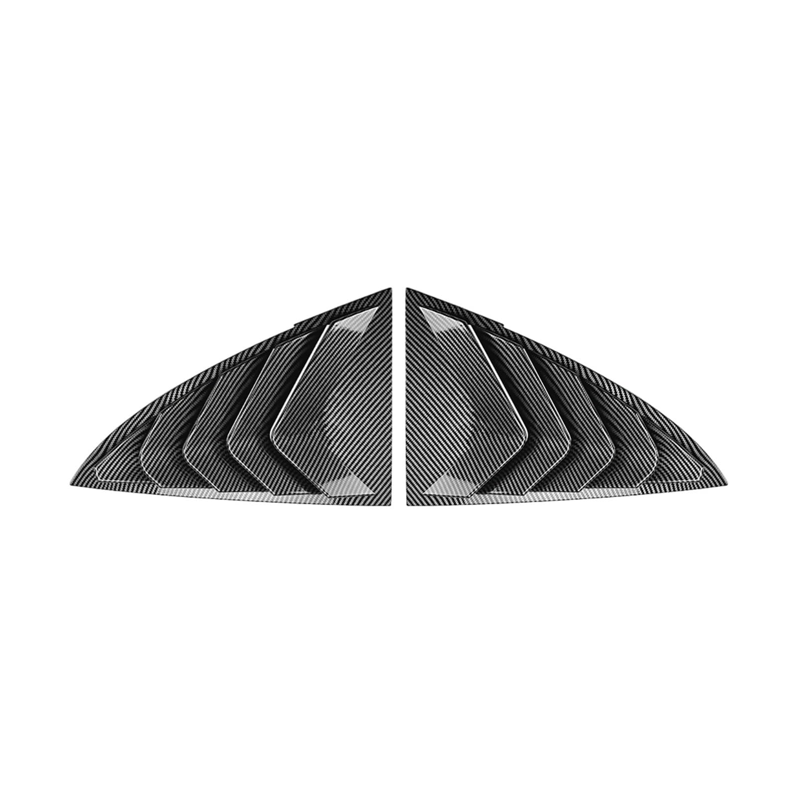 Rear Side Window Louver Shutter Trim Windshield Cover Wind Deflector Fit for Tesla Model 3 2017-2025 Carbon Fiber Pattern Pattern Look/Gloss Black(Carbon Fiber Look)