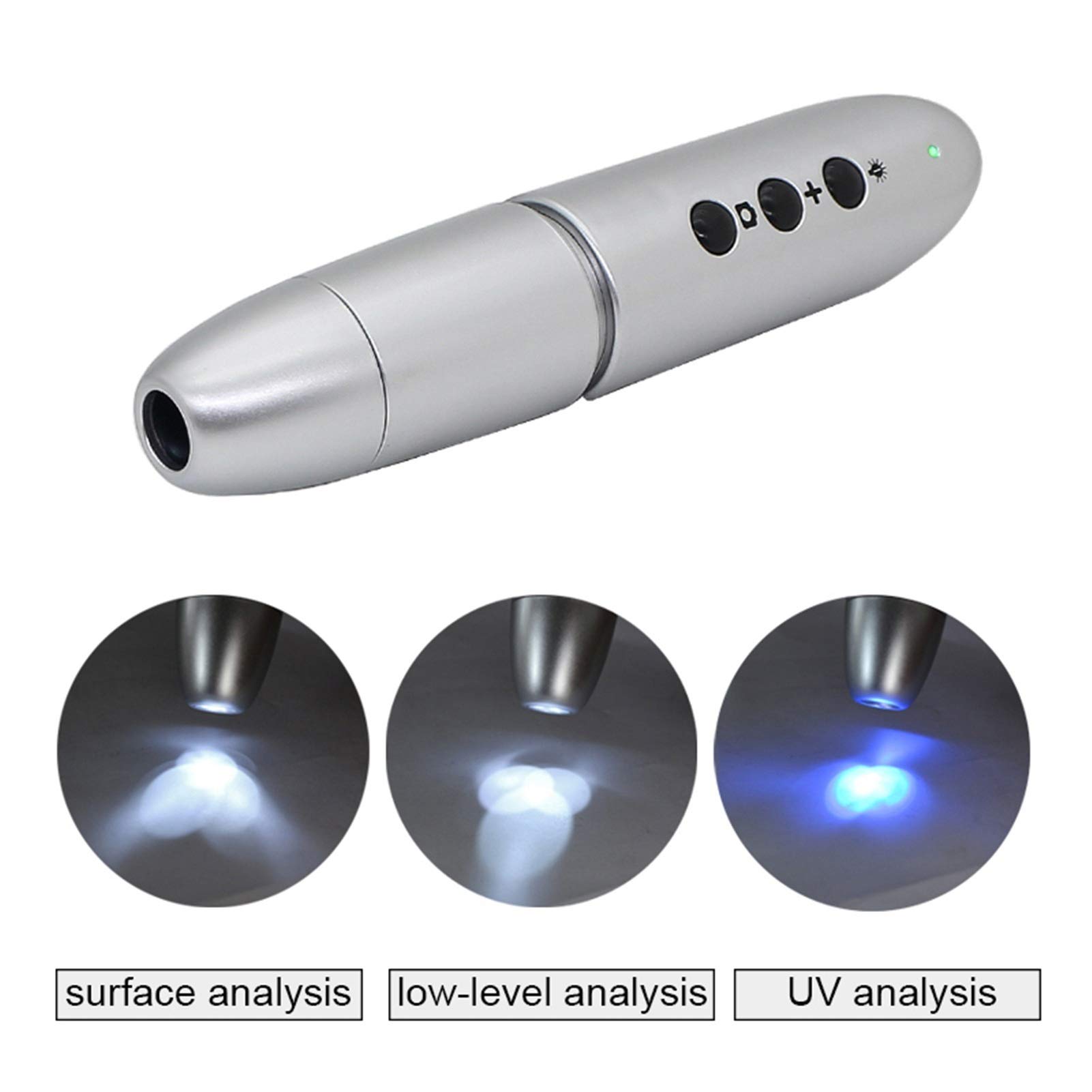 Microscopio Digital, Microscopio Digital, analizador de Piel 100x USB o Zoom inalámbrico, análisis luz polarizada UV LED