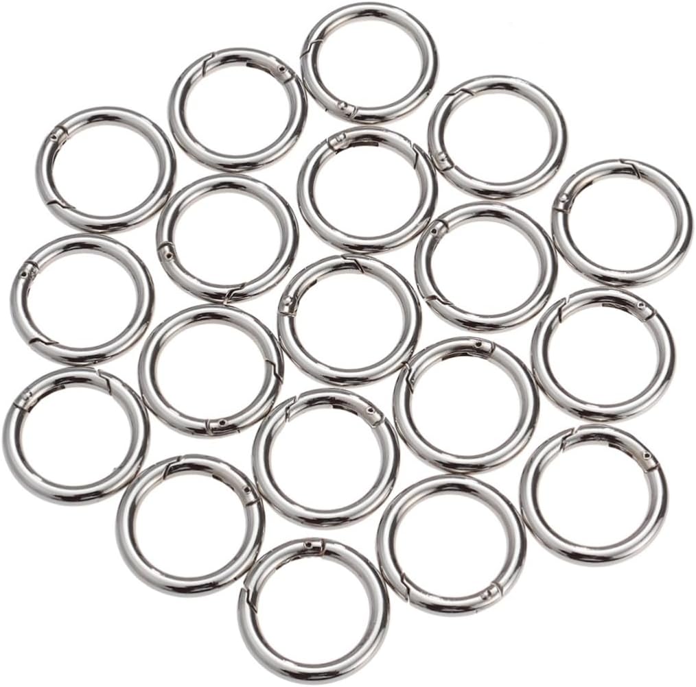 STOBOK 60pcs Stackable Jewelry Making Open Jump Rings Zinc Alloy Snap Ring Key Split Silver for Craft