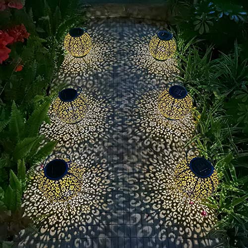 Go2Garden Solar Large Lanterns Outdoor Hanging Lights Metal Decorative Garden Lights Waterproof Solar Lantern For Table, Patio, Courtyard, Party Decorations (1 Pack, Teal Blue) #TOP5