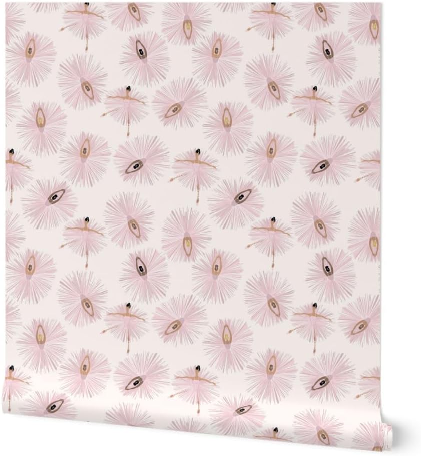 Peel & Stick Wallpaper Swatch - Ballerinas Dance Holiday Christmas Ballet Tutu Ballerina Nutcracker Custom Removable Wallpaper by Spoonflower