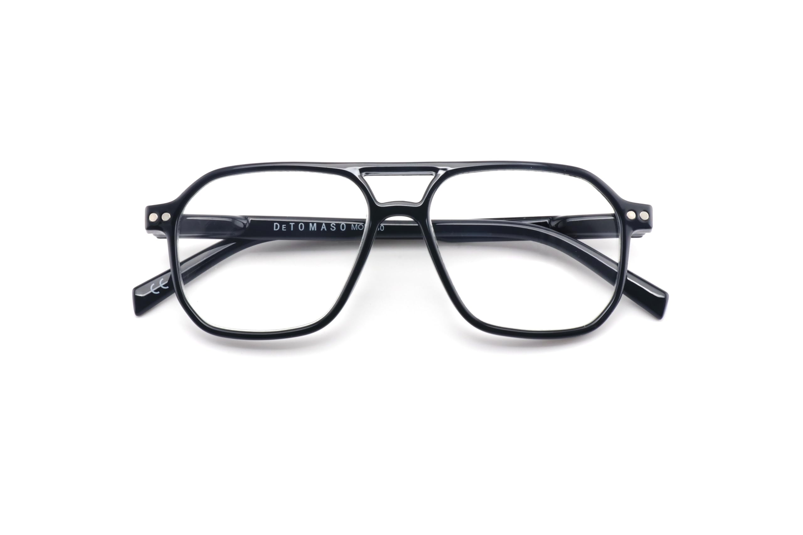 DE TOMASO Okulary do czytania 530-1 czarne +2,00, czarne, 2 Diottria