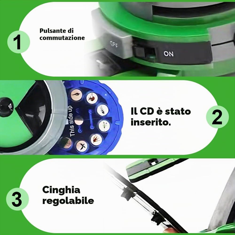 Orologio con proiettore per Bambini, Orologio da Polso con Proiezione e 10 Diapositive Integrate, Fan Degli Anime, per Regali di Compleanno, Giochi di Ruolo per Bambini
