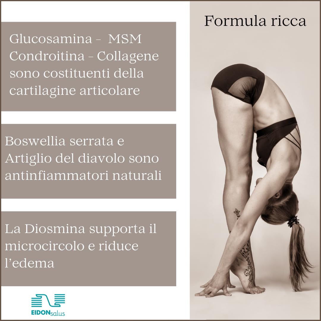 BIOST Integratore di Glucosamina a Rapido Assorbimento - Articolazioni Fluide e Libere - Cura Infiammazioni e Traumi - Rigenerazione Cartilaginea - Anti-Edema - 20 Bustine da 5 Grammi
