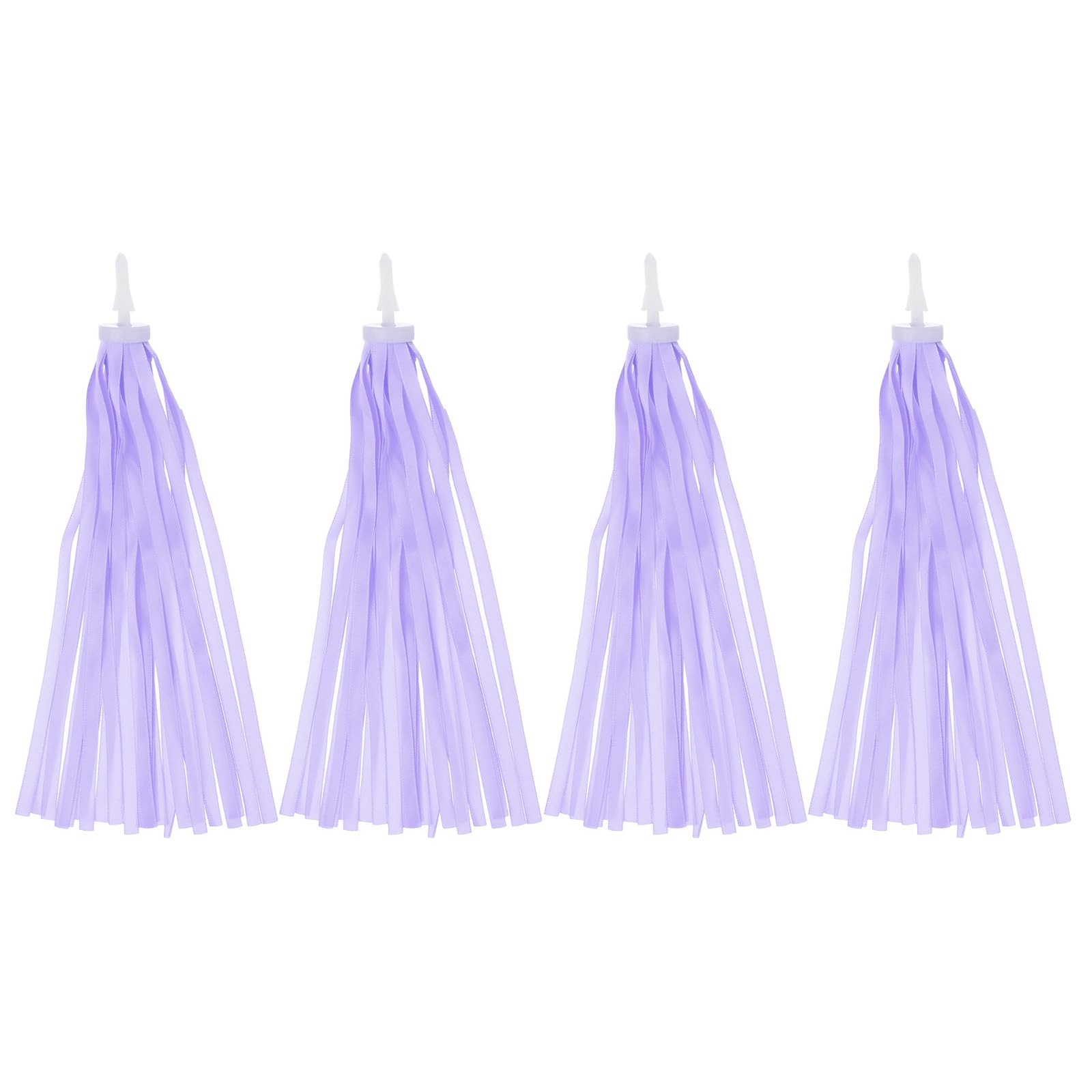 PATIKIL Bike Streamers, 4 Pcs Lavender Purple Scooter Handlebar Tassels Grips Ribbon Accessories Decorations for Girls Bicycle Tricycle Handles, Lavender Purple