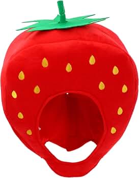 Amazon.co.jp: [Operitacx] いちごヘッドギア ぬいぐるみ帽子 かわいい
