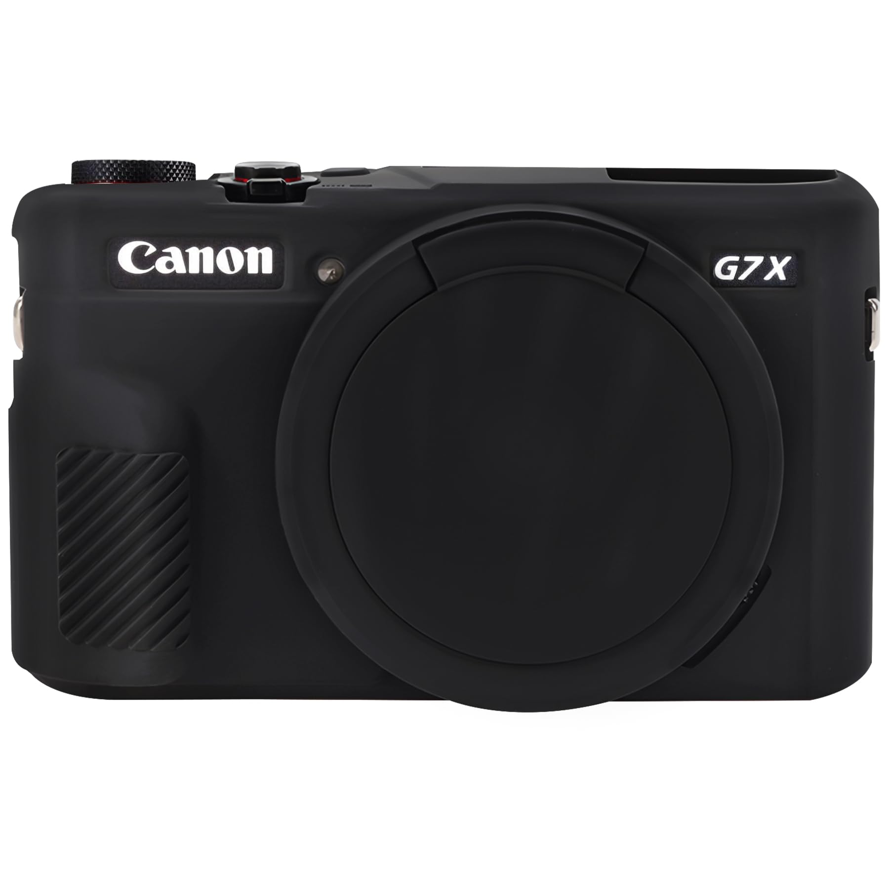 BOVKE Case for Canon Powershot G7 X Mark II Digital Camera, Soft Silicone Protective Cover with Removable Lens Cover for Canon Powershot G7X Mark II