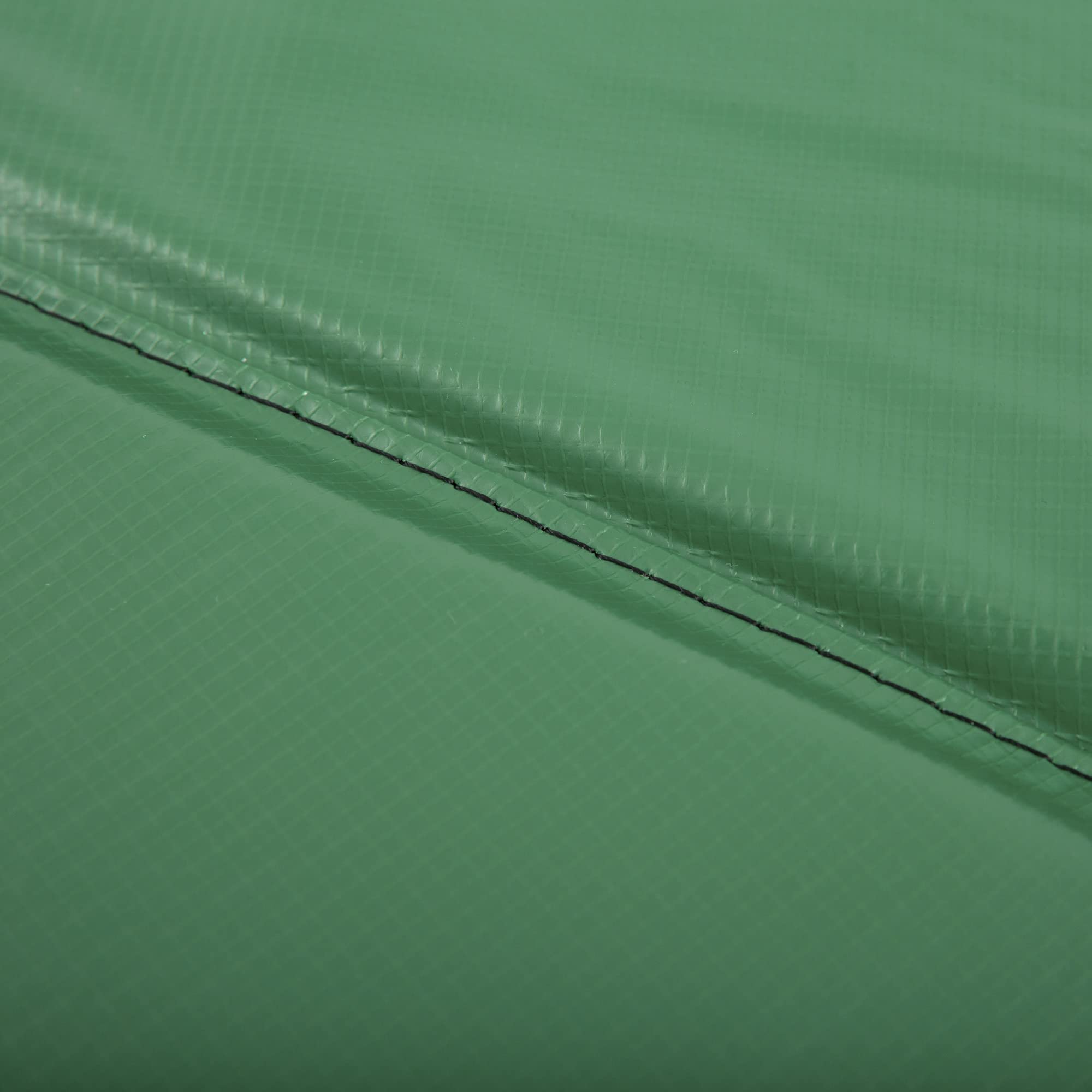 HOMCOM Copertura Tappeto Elastico Ø305x1.5 cm Pieghevole e Portatile, Protezione Trampolino da Giardino Impermeabile in Plastica, PE e Schiuma EPE, Anti UV, Verde