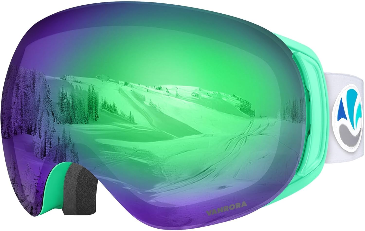 VANRORA Ski Goggles, Snowboard Goggles - Frameless Interchangeable Lens, Anti Fog and 100% UV Protection, for Men & Women