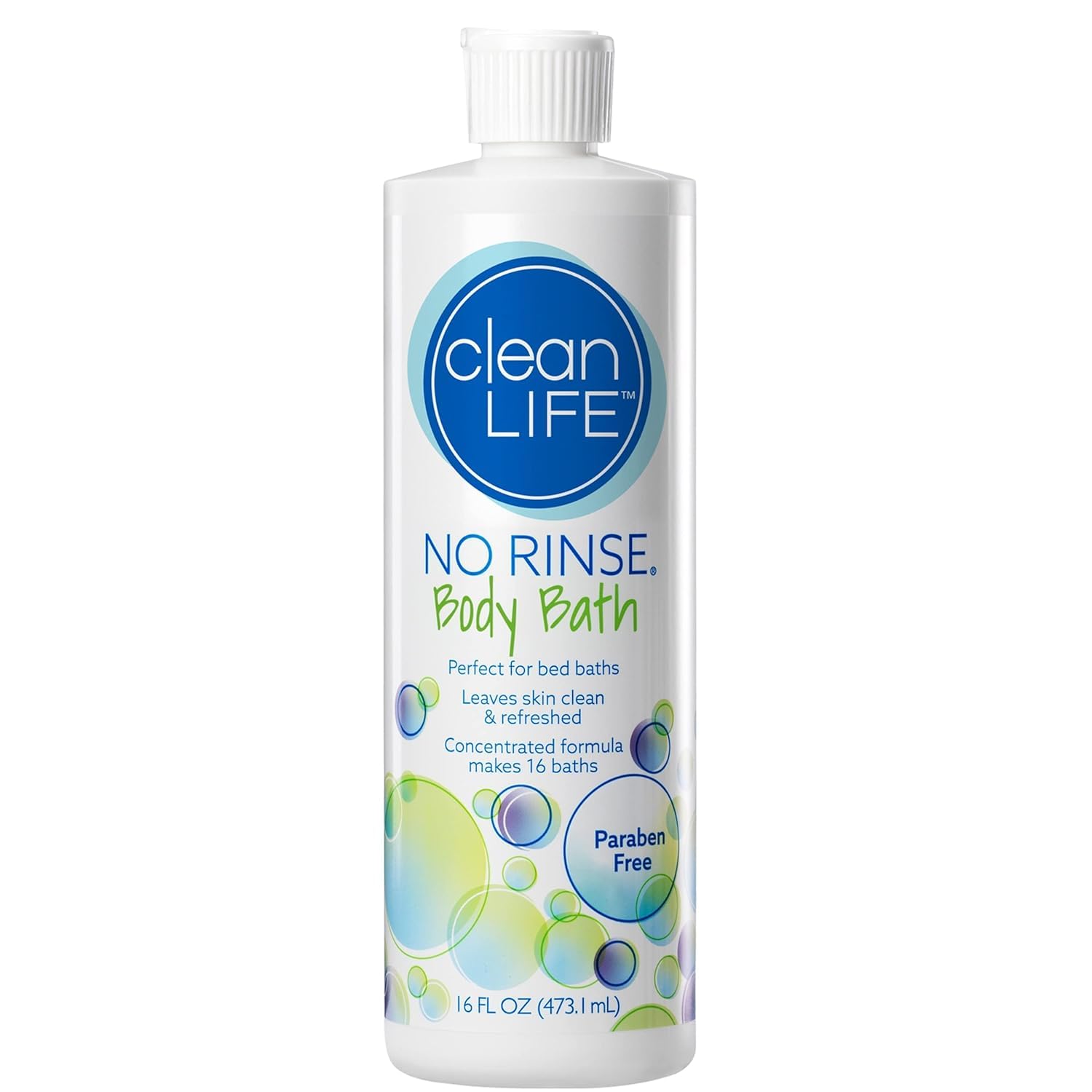 No-Rinse Body Bath Concentrated Liquid Lightly Scented 16 oz Bottle 1 Count