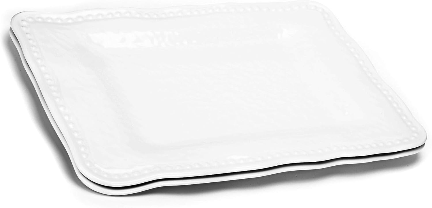KOXIN-KARLU Melamine Trays, 17-inch Serving Trays and Platters, Set of 2 White - Image 4