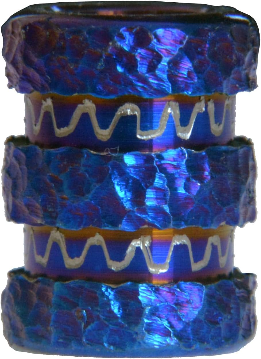 Cylindrical Titanium Pendant Charm Bracelet Necklace Beard Hair Parachute Cord EDC Pendant Bead DIY Accessories (Pack of 2) MGB-SG, Small - Image 3