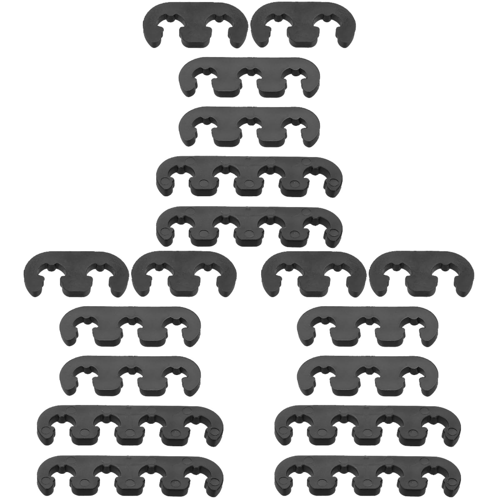 Lot de 3 séparateurs de fil d'allumage pour voitures - 7 mm - Support de câble d'allumage avec clé - Organisation pratique des câbles et protection contre la chaleur