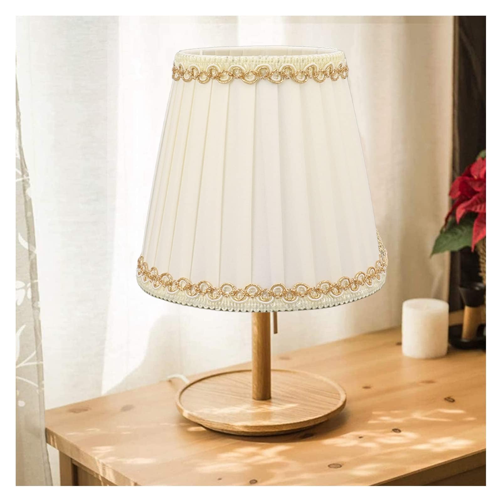 6pcs Small Lamp Shades for Table Lamps Clip on Pendant Lamp Shade, Drum Lamp Shades - Image 3