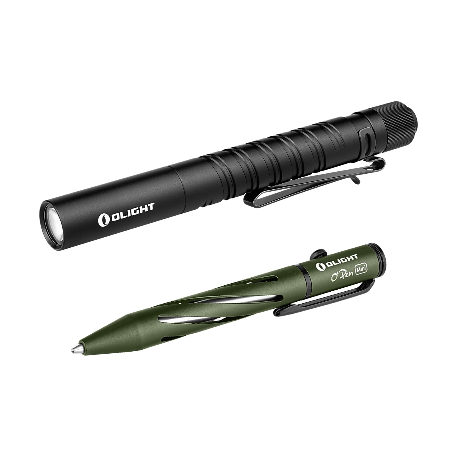 OLIGHTI3T Plus 250 Lumens EDC Pocket Slim Flashlight Bundle O'Pen Mini Ballpoint Pen, Replaceable EDC Black Ink Pens