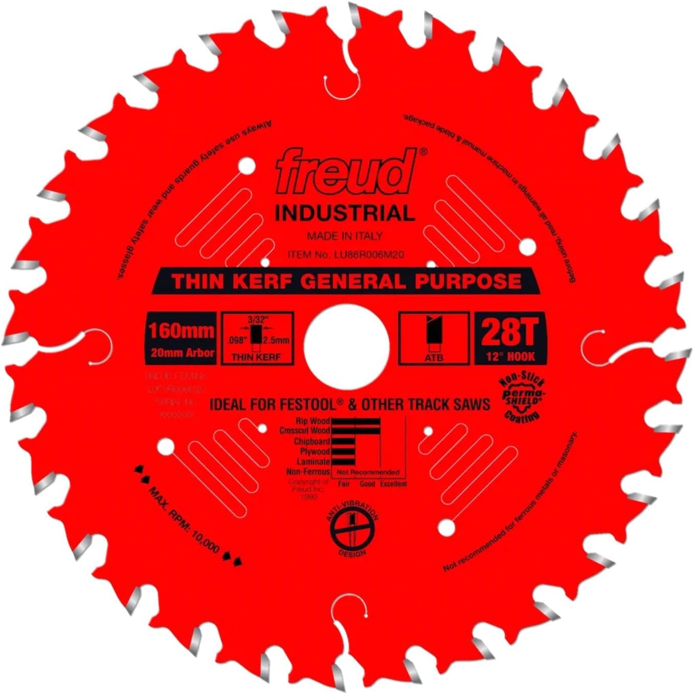 LU86R006M20: 160mm Thin Kerf General Purpose Blade