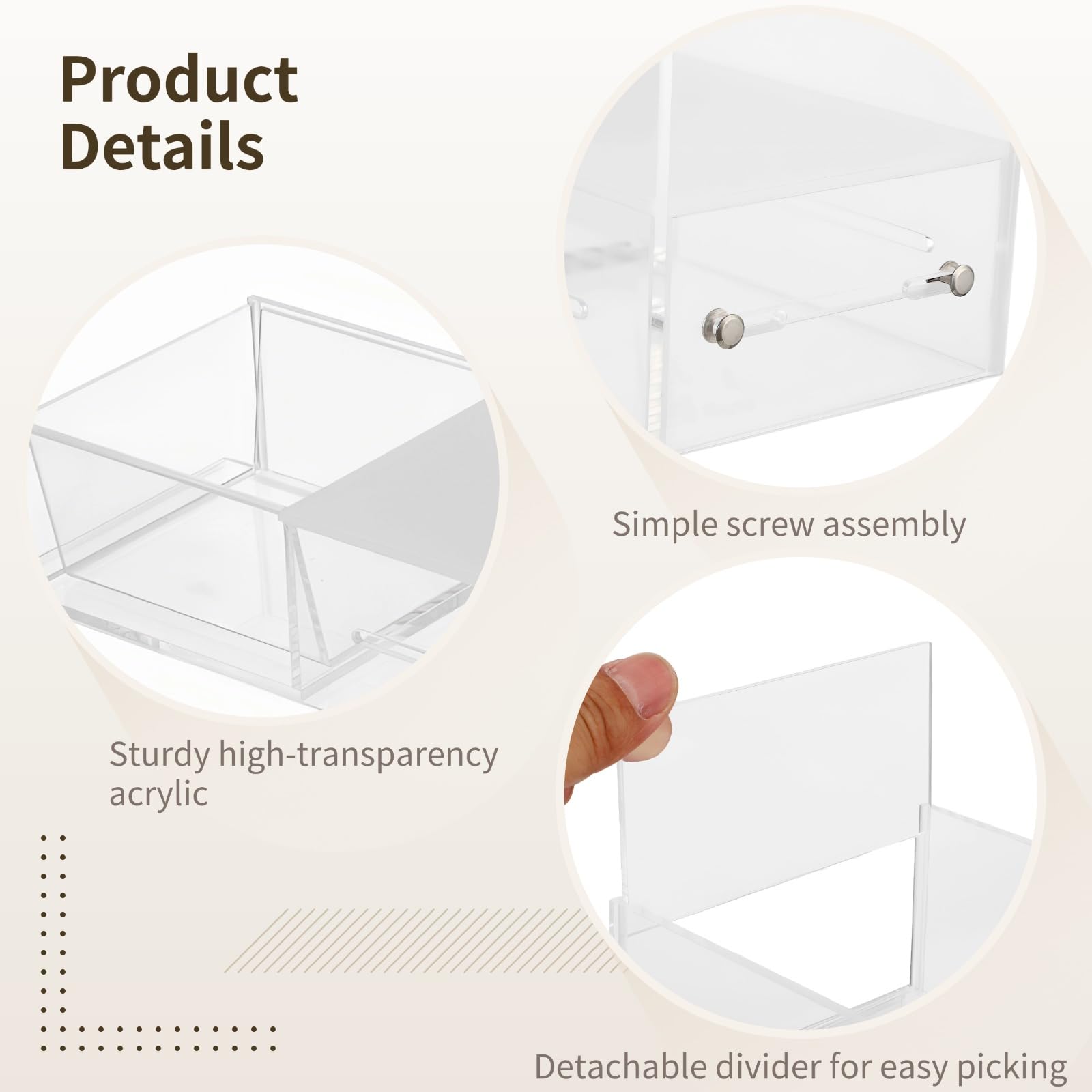 Soporte ergonómico de acrílico para escáner de tarjetas, soporte de exhibición de juegos de cartas para una identificación rápida, diseño transparente, divisor desmontable para tarjetas con funda y
